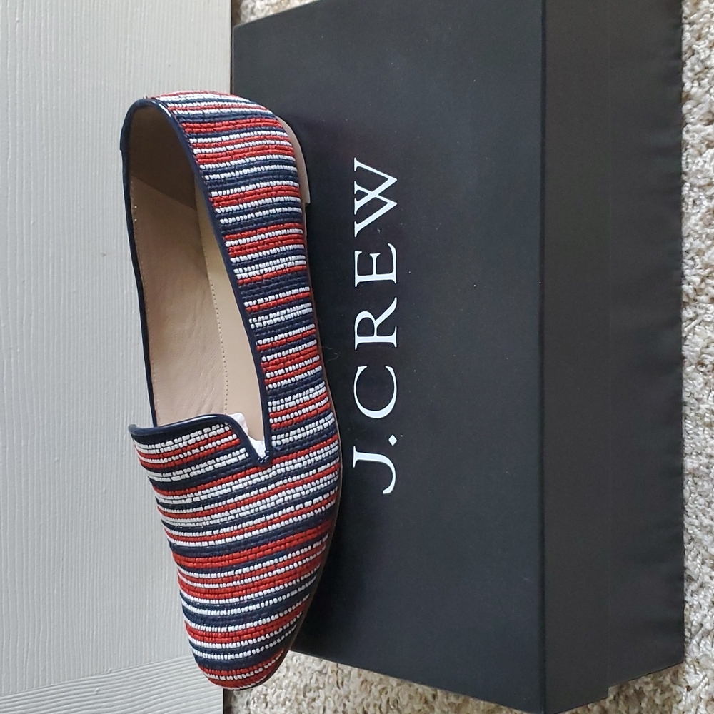 J Crew Darby Bead Stitch Loafers